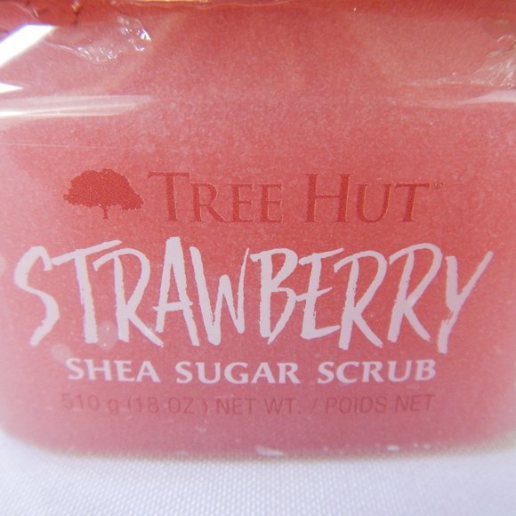 New Tree Hut Strawberry Shea Sugar Scrub Spa Body Exfoliator 18oz Self Care Rare - Picture 3 of 9